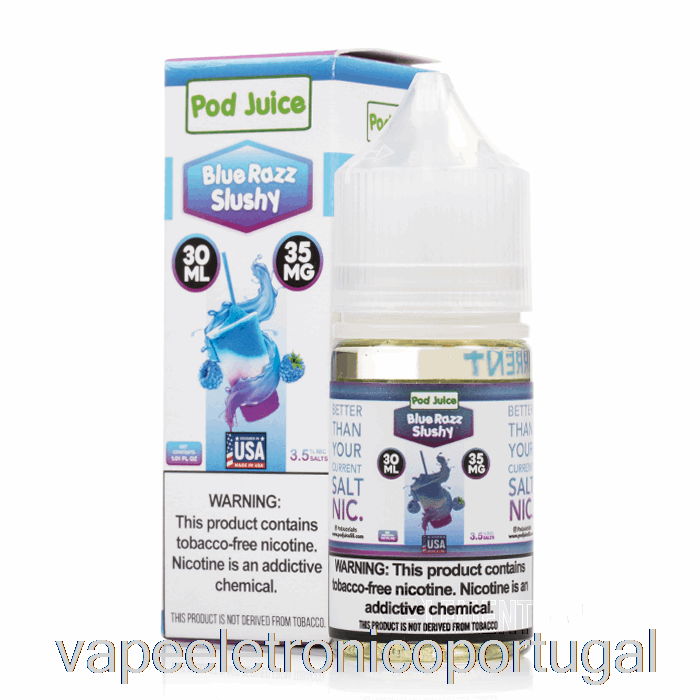 Vape Eletronico Blue Razz Slushy - Suco De Vagem - 30ml 20mg